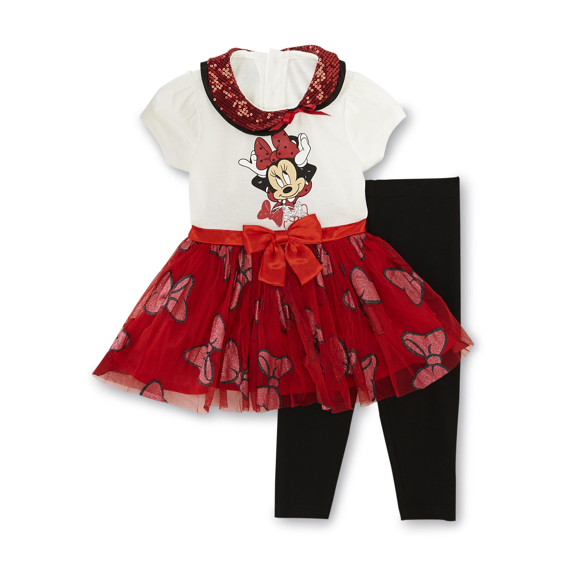 Disney Minnie Mouse Infant & Toddler Girl's Tunic Top & Leggings