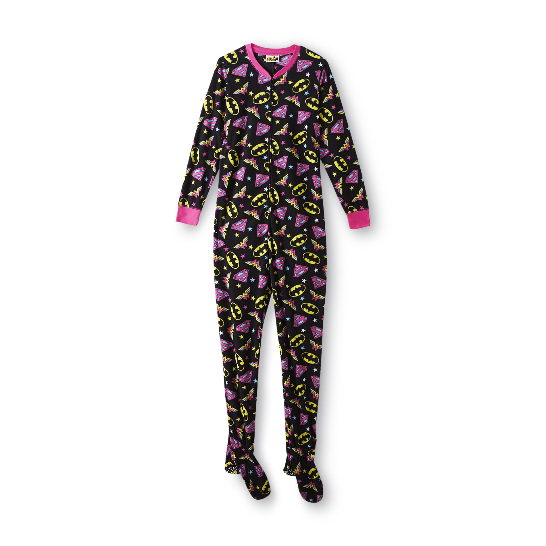 one piece footed pajamas