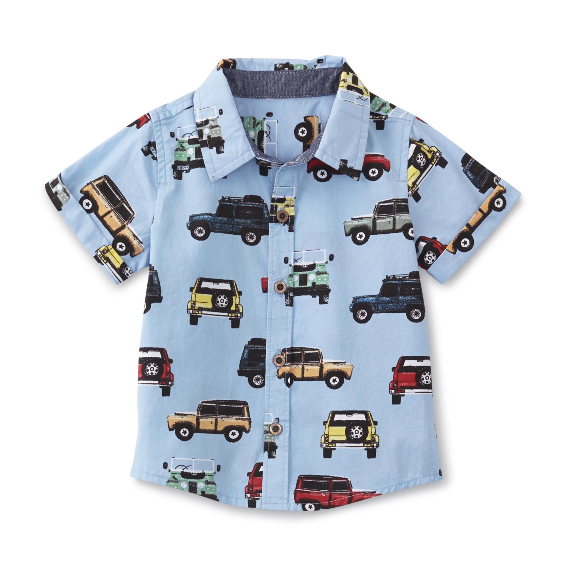 Little Wonders Newborn & Infant Boy's Poplin Shirt - Trucks