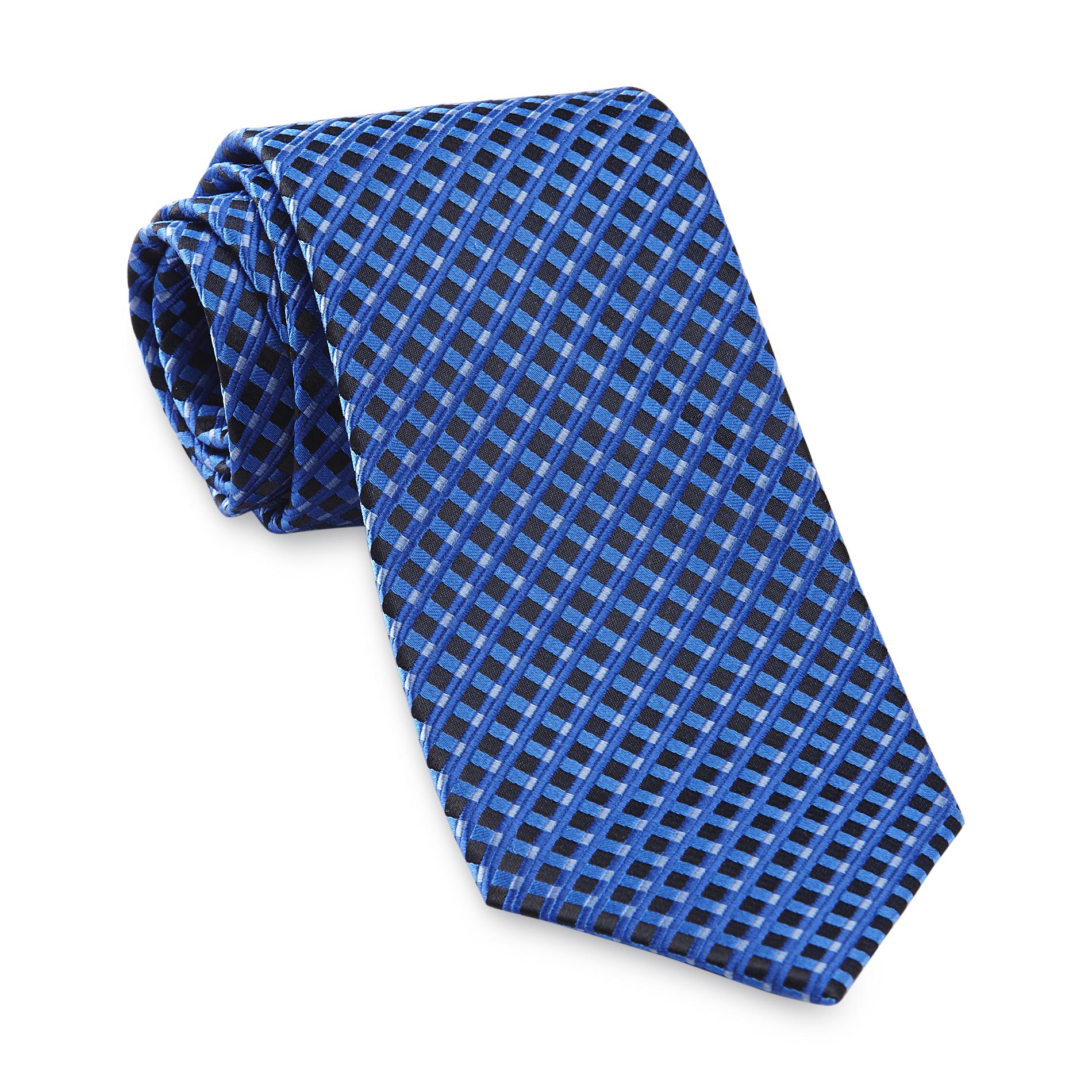 Covington Men's Silk Necktie - Dimensional Grid