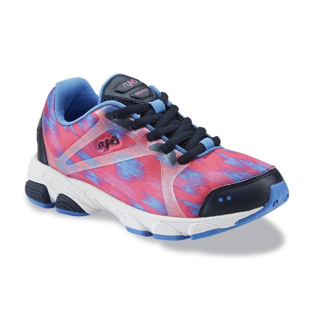 Ryka Girl's Graffiti Pink/Blue Athletic Shoe