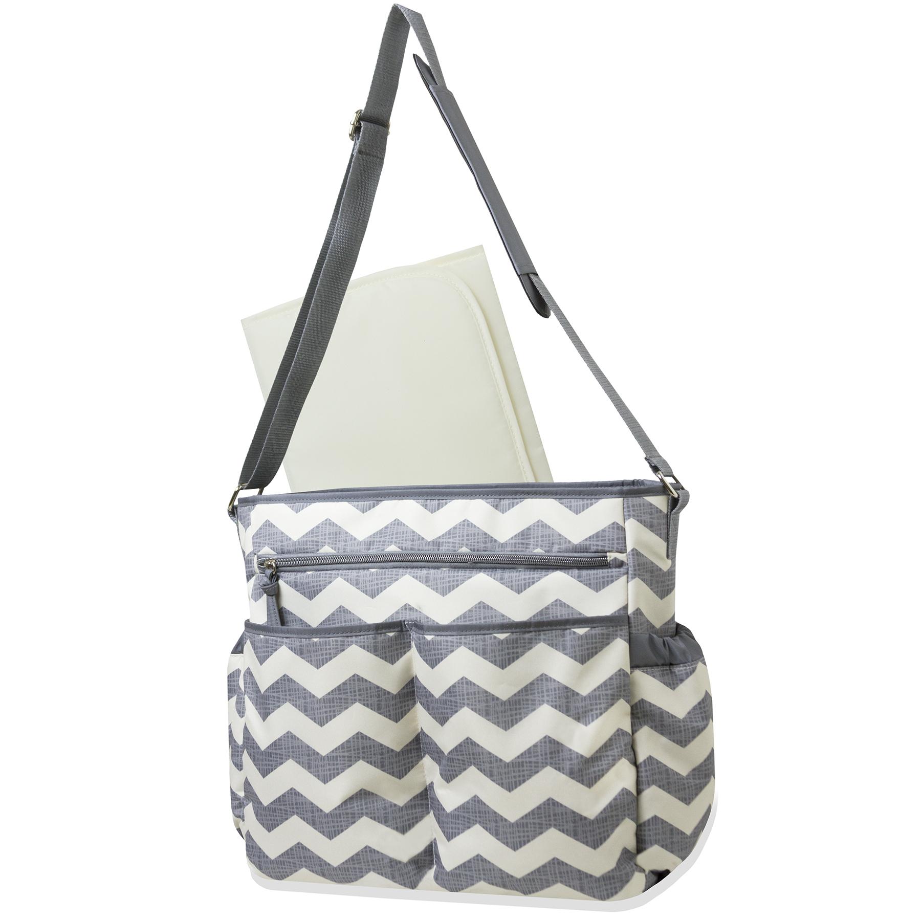 Tender Kisses Chevron Striped Diaper Bag & Changing Pad Shop Your Way