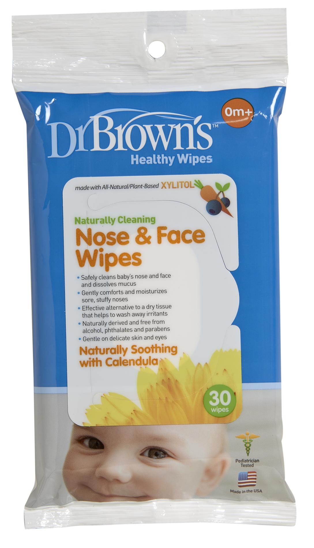 Dr. Brown's Infant's 30-Pack Nose & Face Wipes