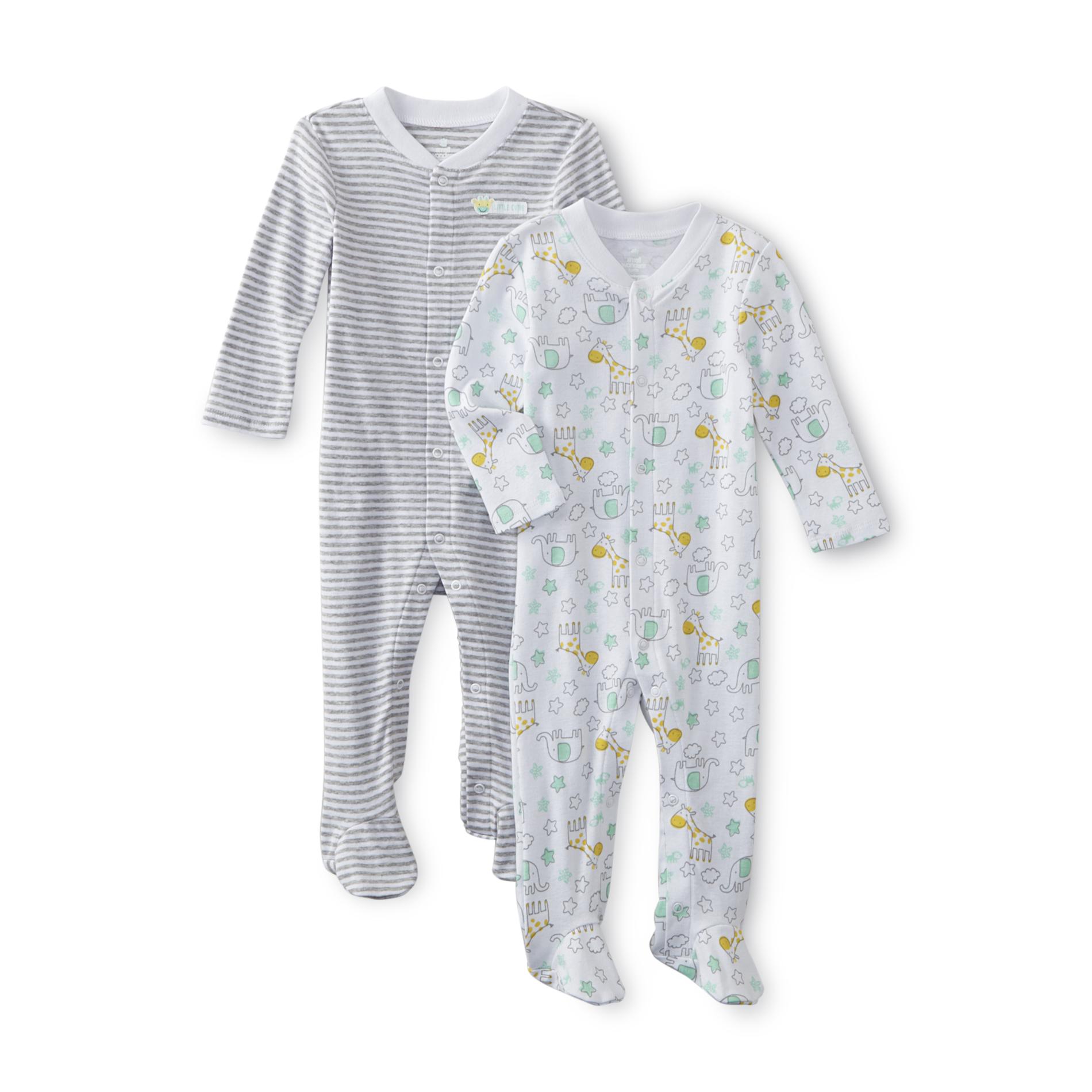 Small Wonders Newborn's 2-Pack Sleeper Pajamas - Striped