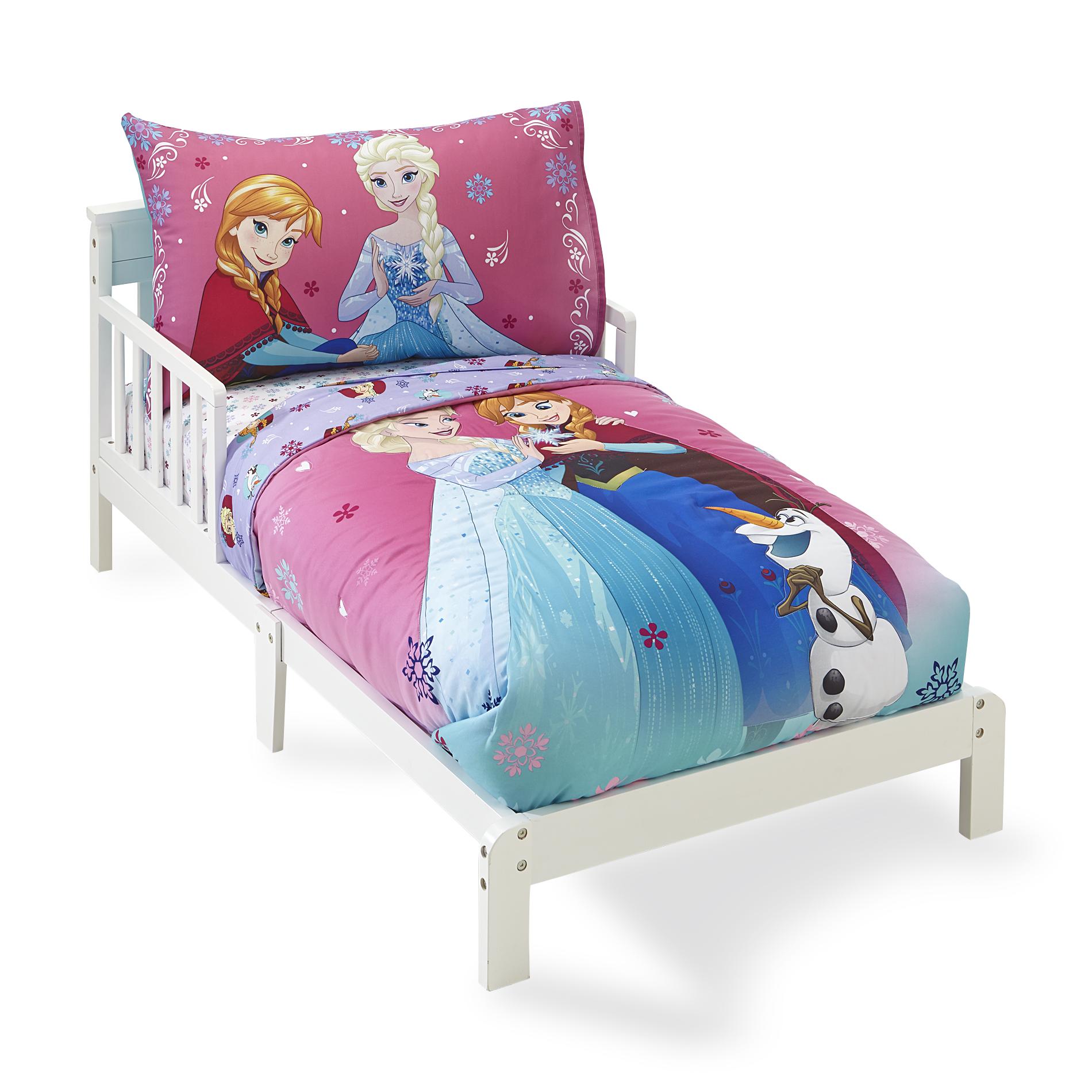 Disney Frozen Girl's 4-Piece Bedding Set, Multi-Colored
