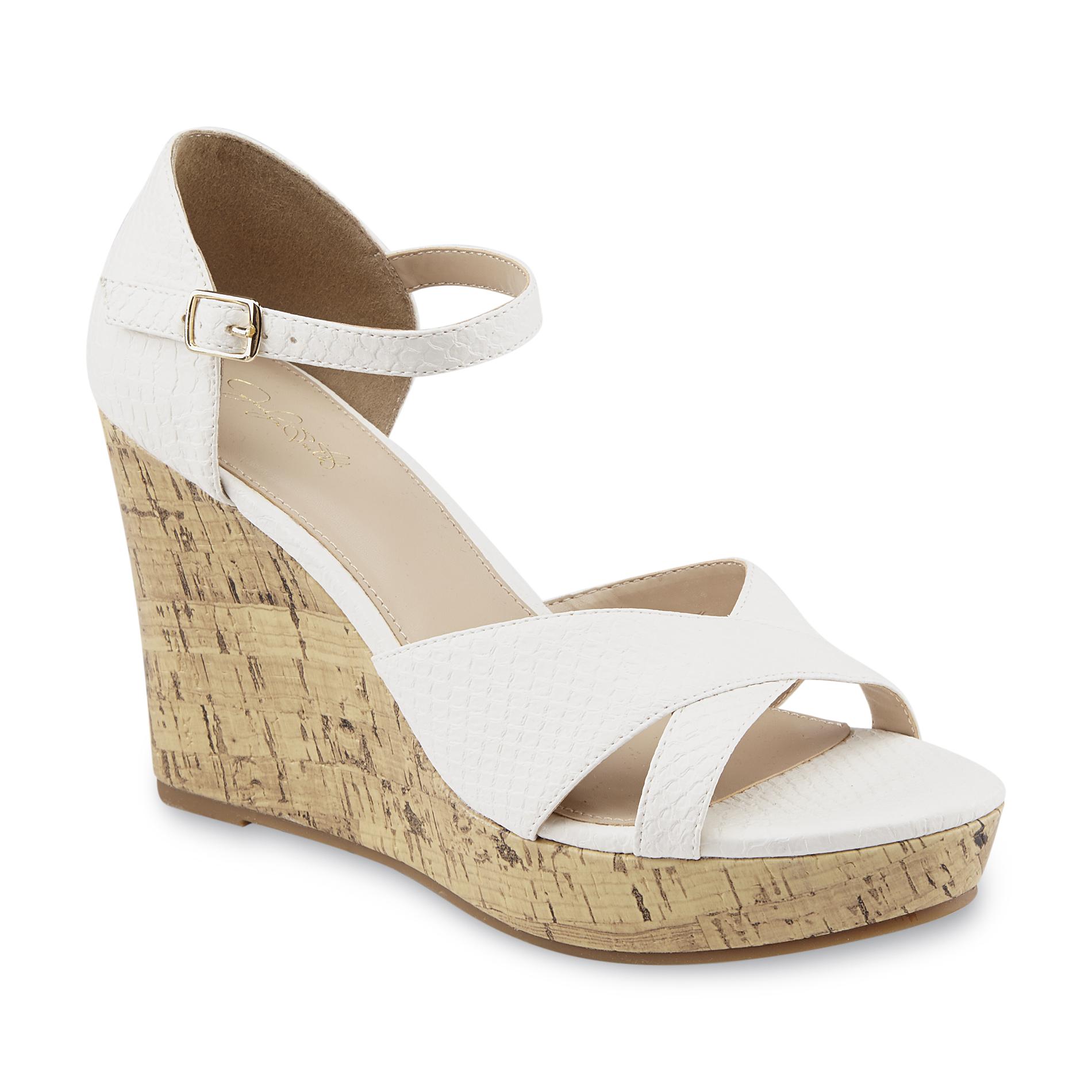 Jaclyn Smith Women's Massey White Wedge Heel Shoe | Shop Your Way ...