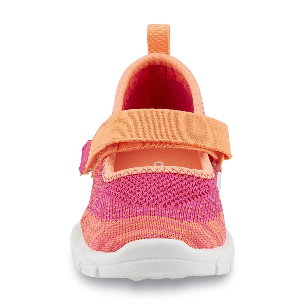 Carter's Toddler Girl's Funky3 Pink/Peach Abstract Print Mary Jane Sneaker