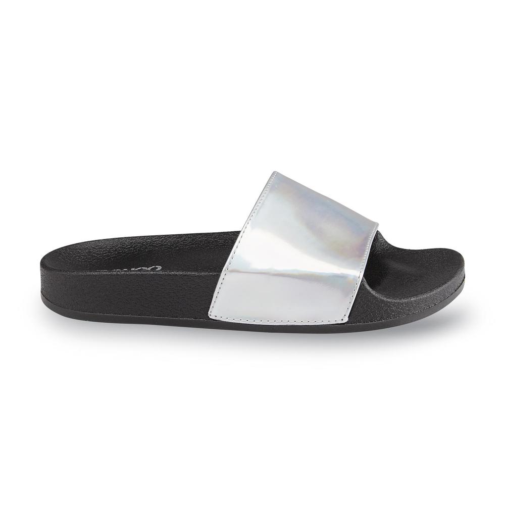Bongo Women's On Deck Silver Slide Sandal