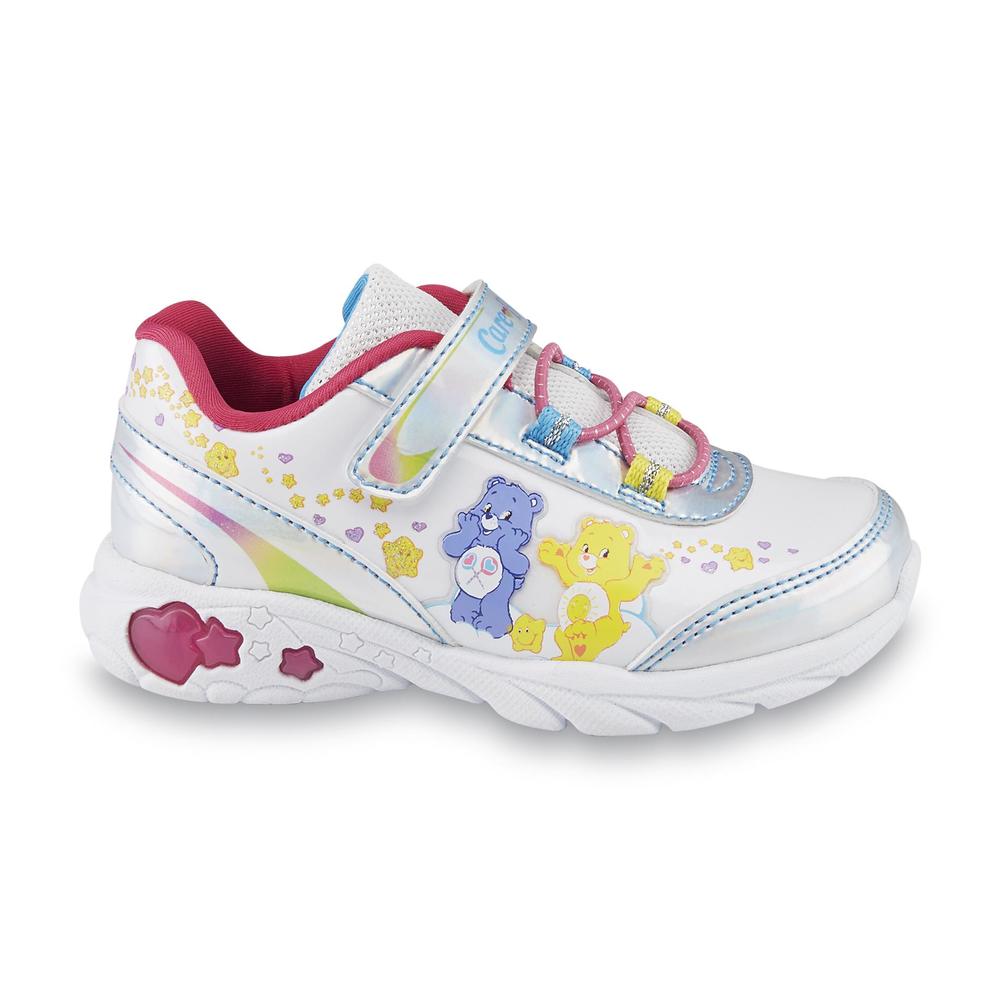 Care Bears Toddler Girl's White/Silver Light-Up Sneaker