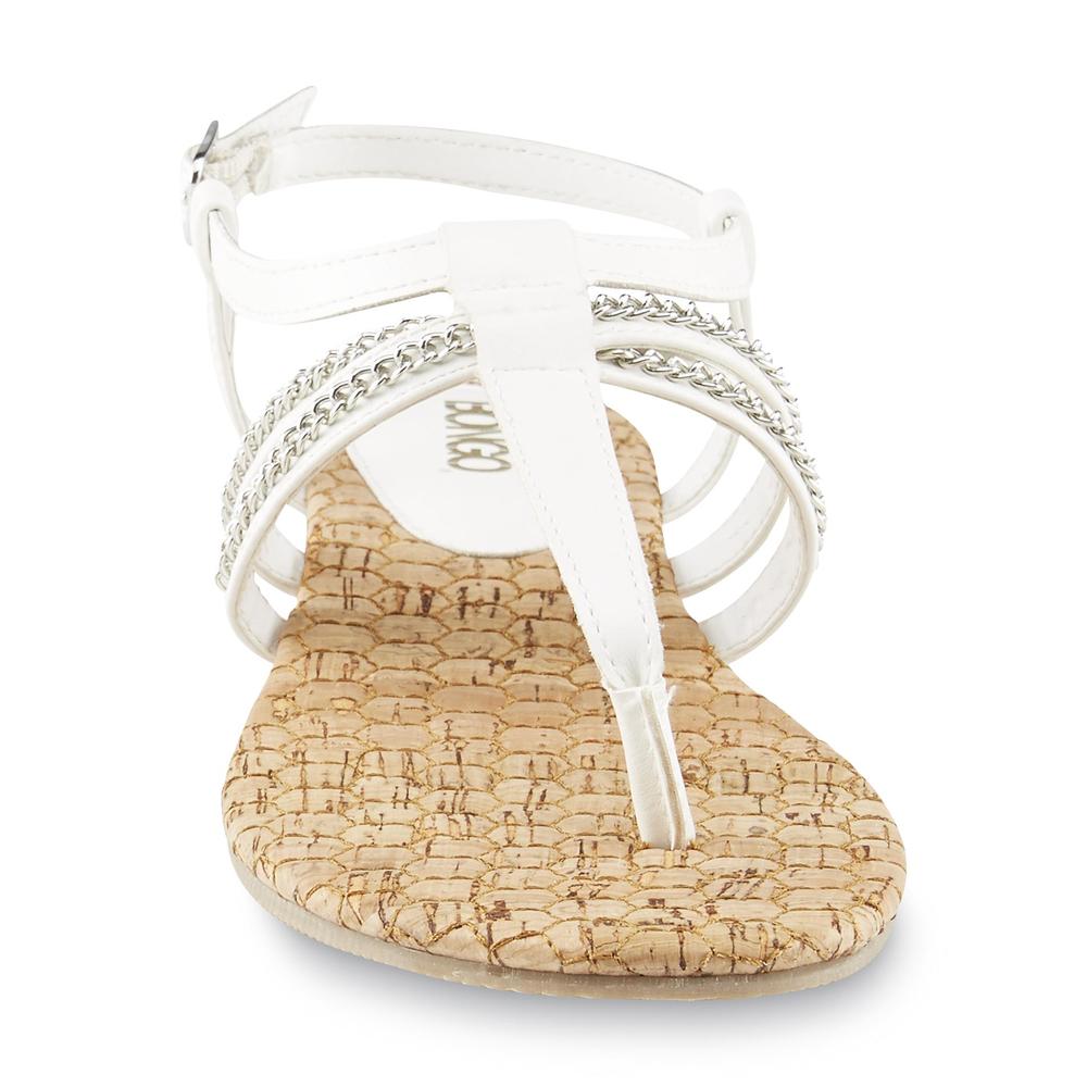 Bongo Women's Saltwater White Flat Sandal