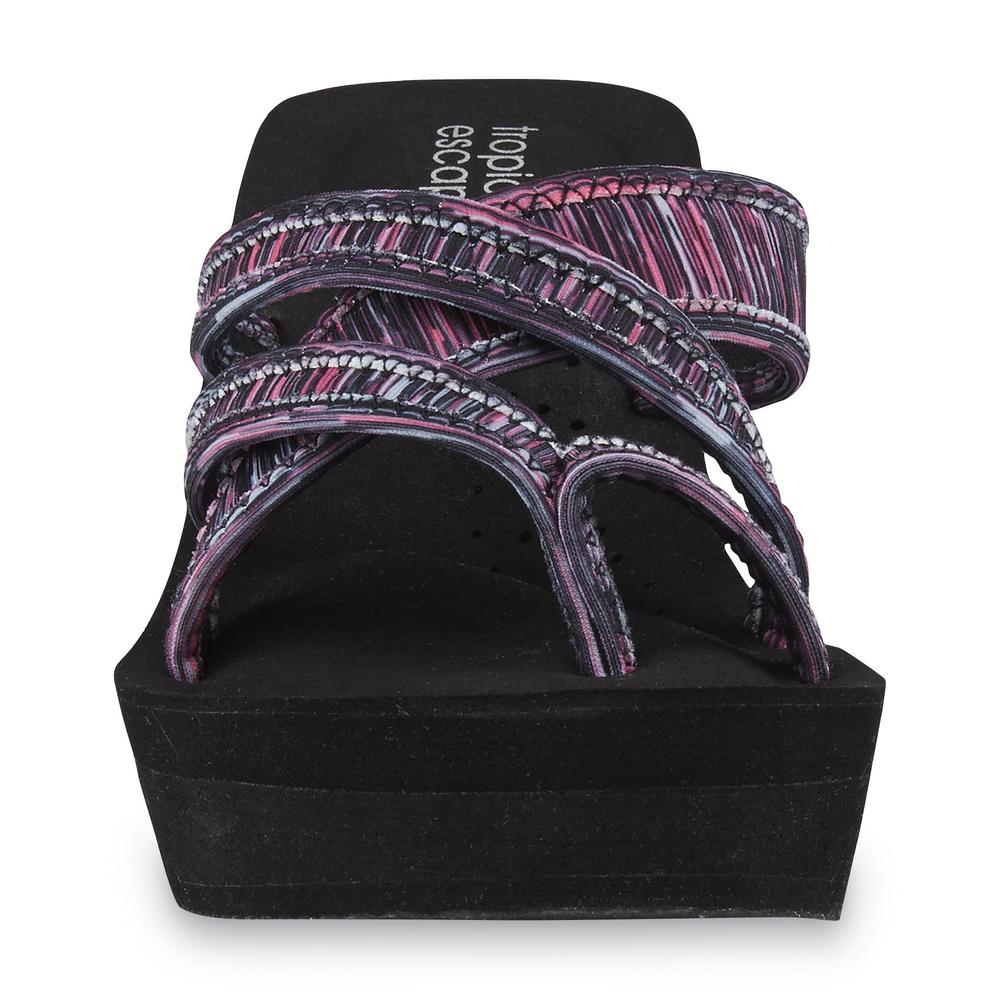 Tropical Escape Women's Venice 2 Pink/Black Platform Sandal