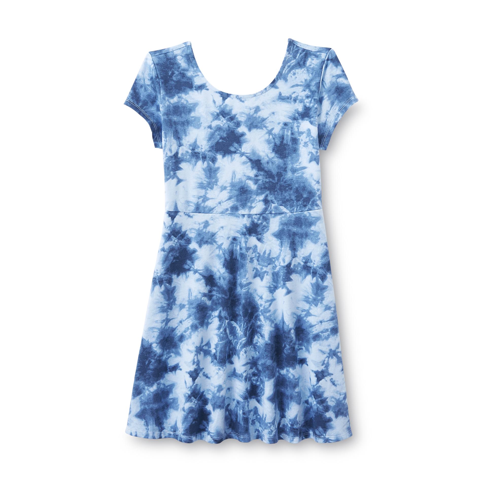 Simply Styled Girl's Skater Dress - Tie-Dyed