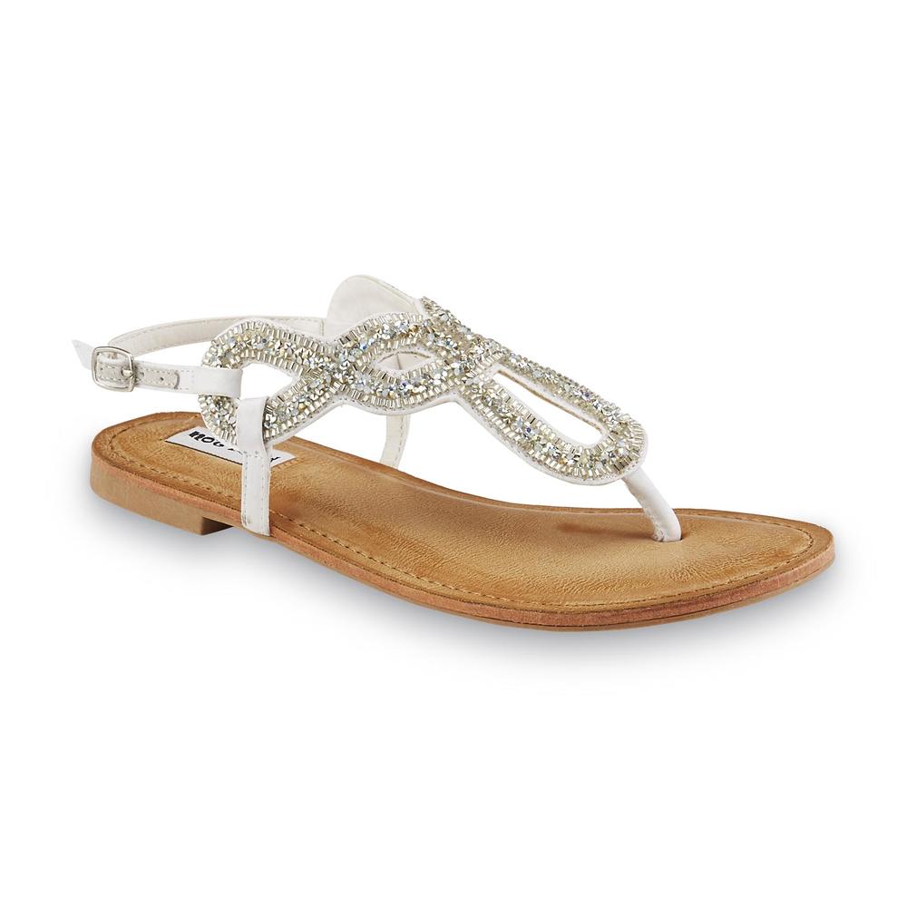 Not Rated Women's Cypress White/Silver Shield Sandal