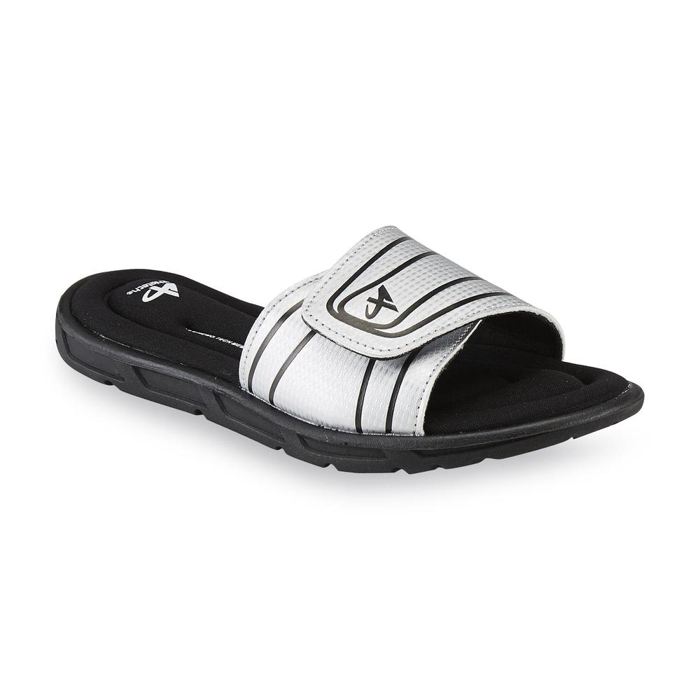 Athletech Women's Mahina 2 Sport Slide Sandal - Black/Silver