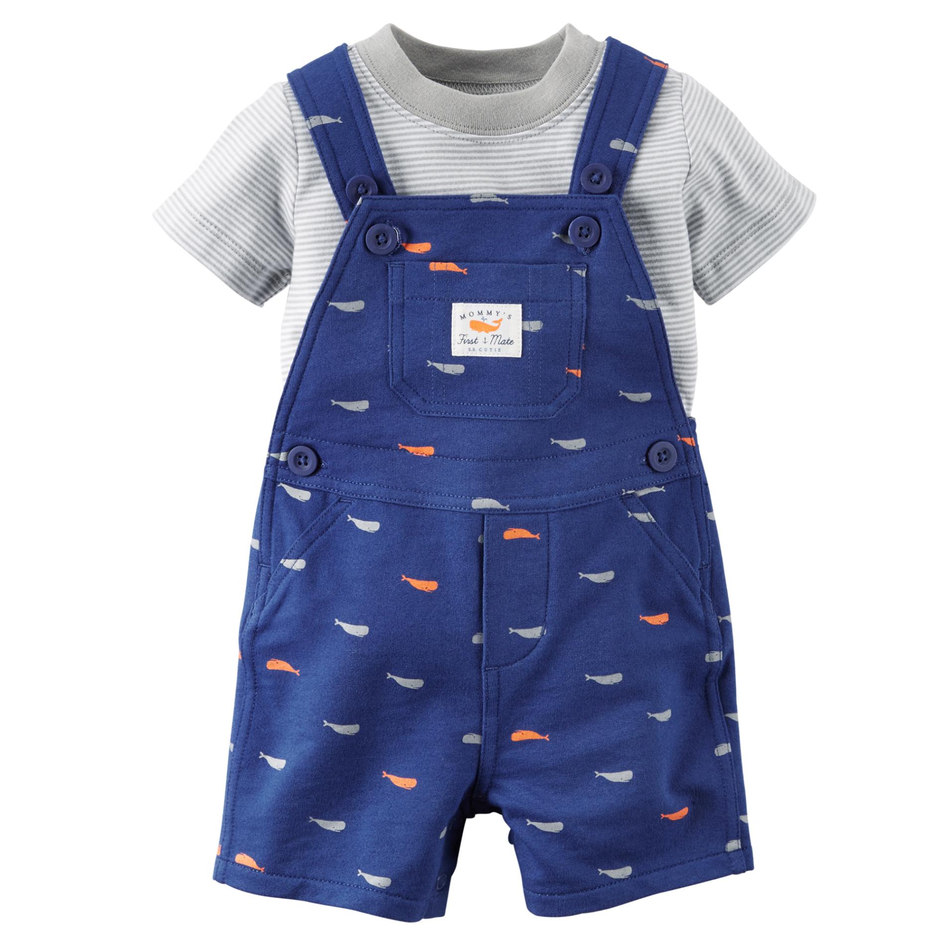 Carter's Newborn & Infant Boy's Shortalls & T-Shirt - Whales