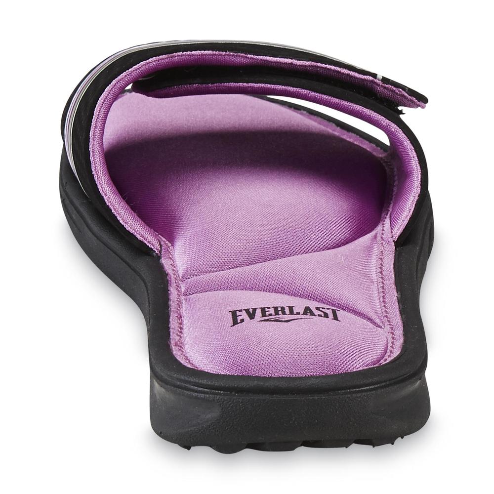 Everlast&reg; Women's Aaron Black/Silver/Purple Sport Slide Sandal