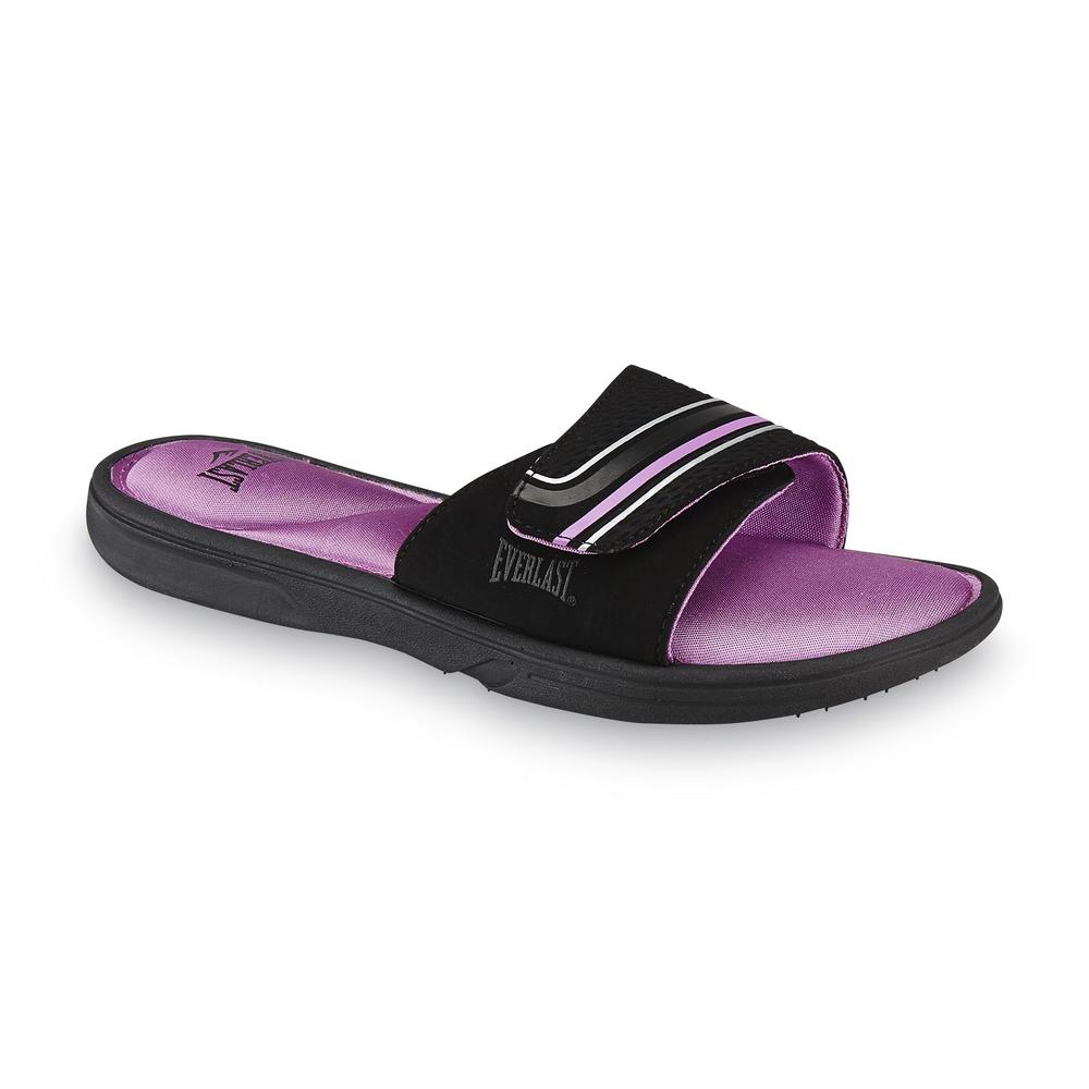 Everlast&reg; Women's Aaron Black/Silver/Purple Sport Slide Sandal