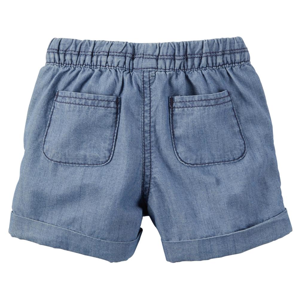 Carter's Toddler Girl's Chambray Shorts