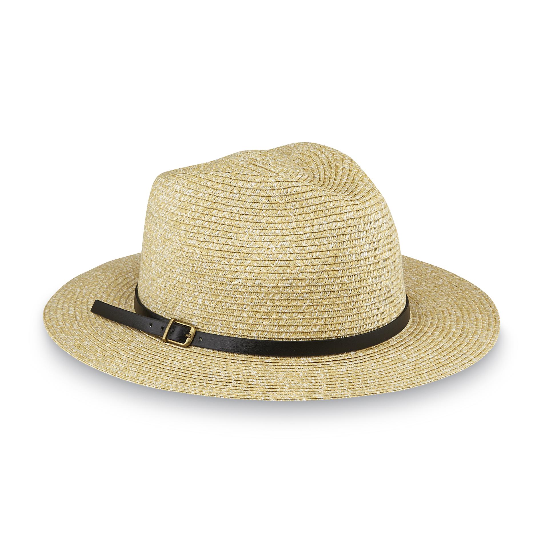 Women's Straw Fedora Hat