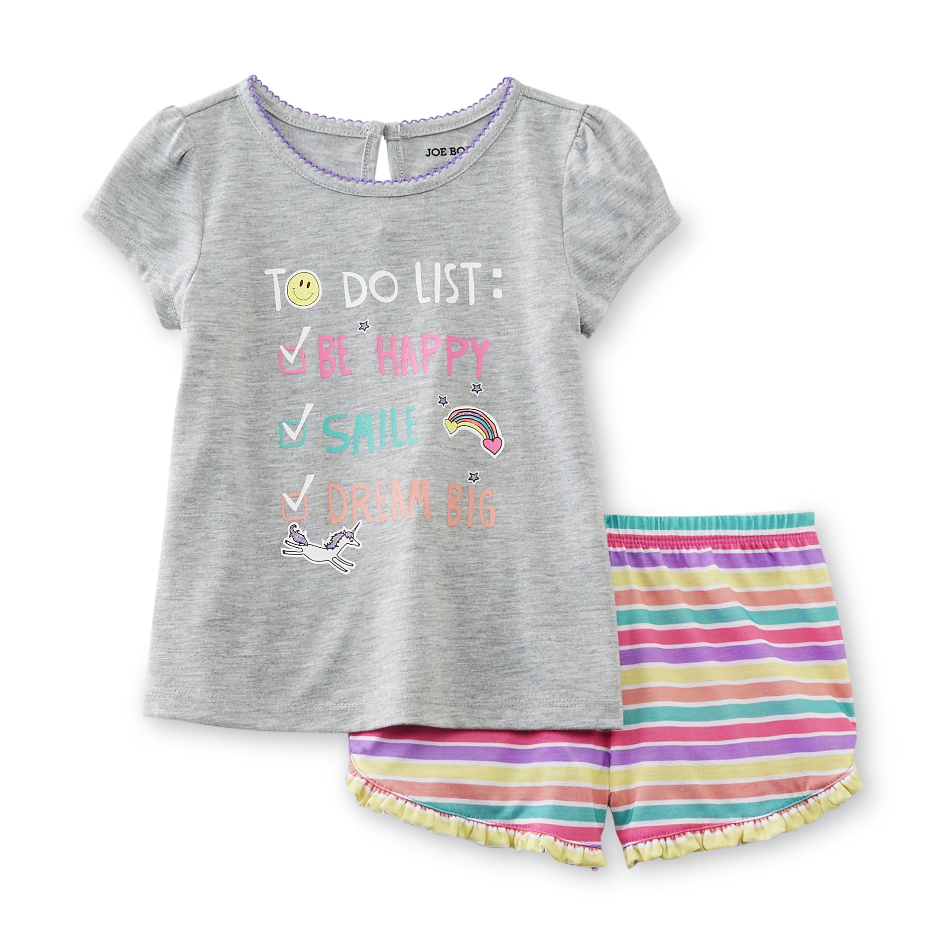 Joe Boxer Infant & Toddler Girl's Pajama Top & Shorts - Dream Big