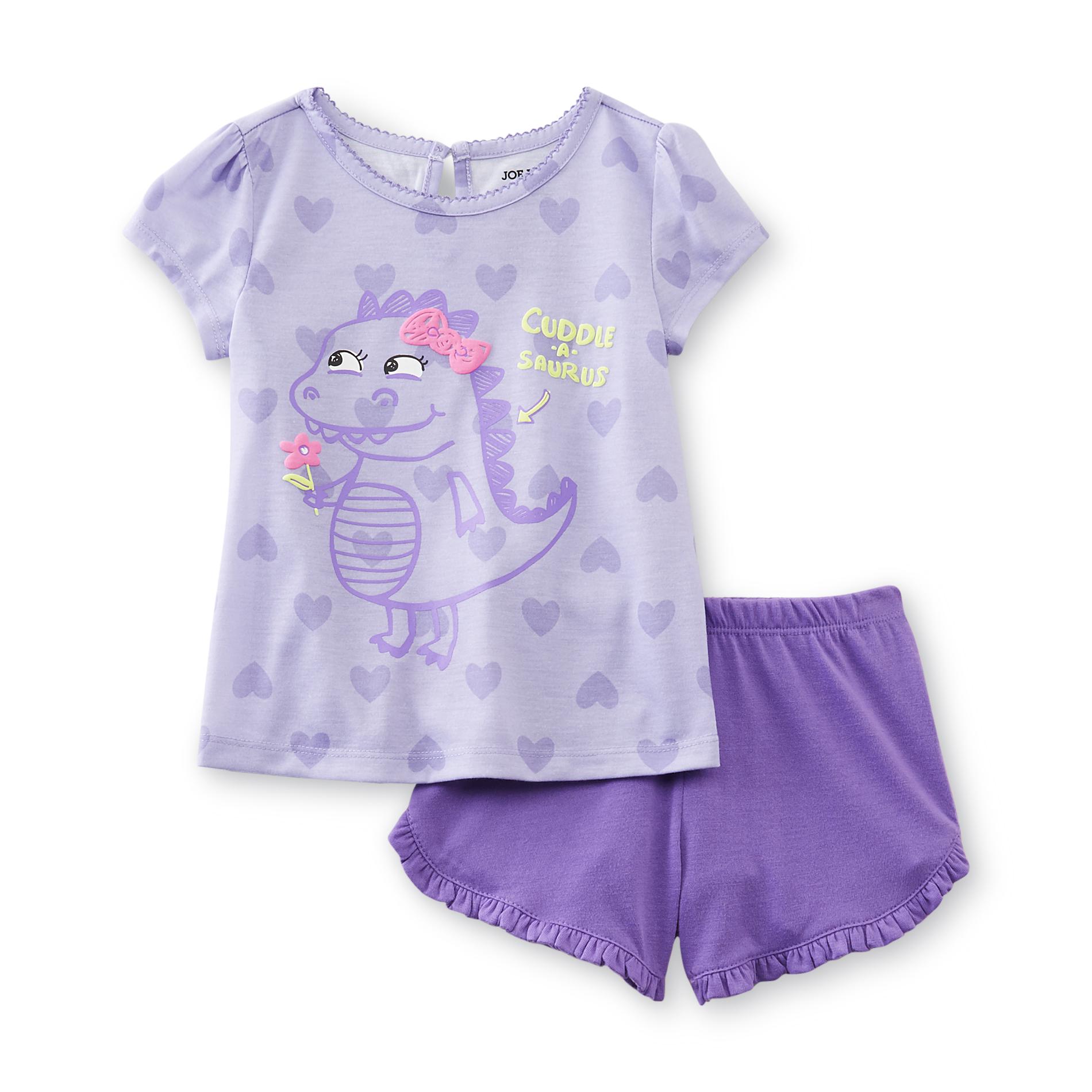 Joe Boxer Infant & Toddler Girl's Pajama Top & Shorts - Dinosaur