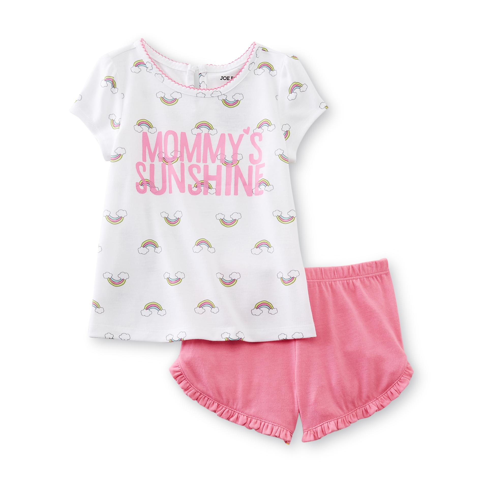 Joe Boxer Infant & Toddler Girl's Pajama Top & Shorts - Mommy's Sunshine