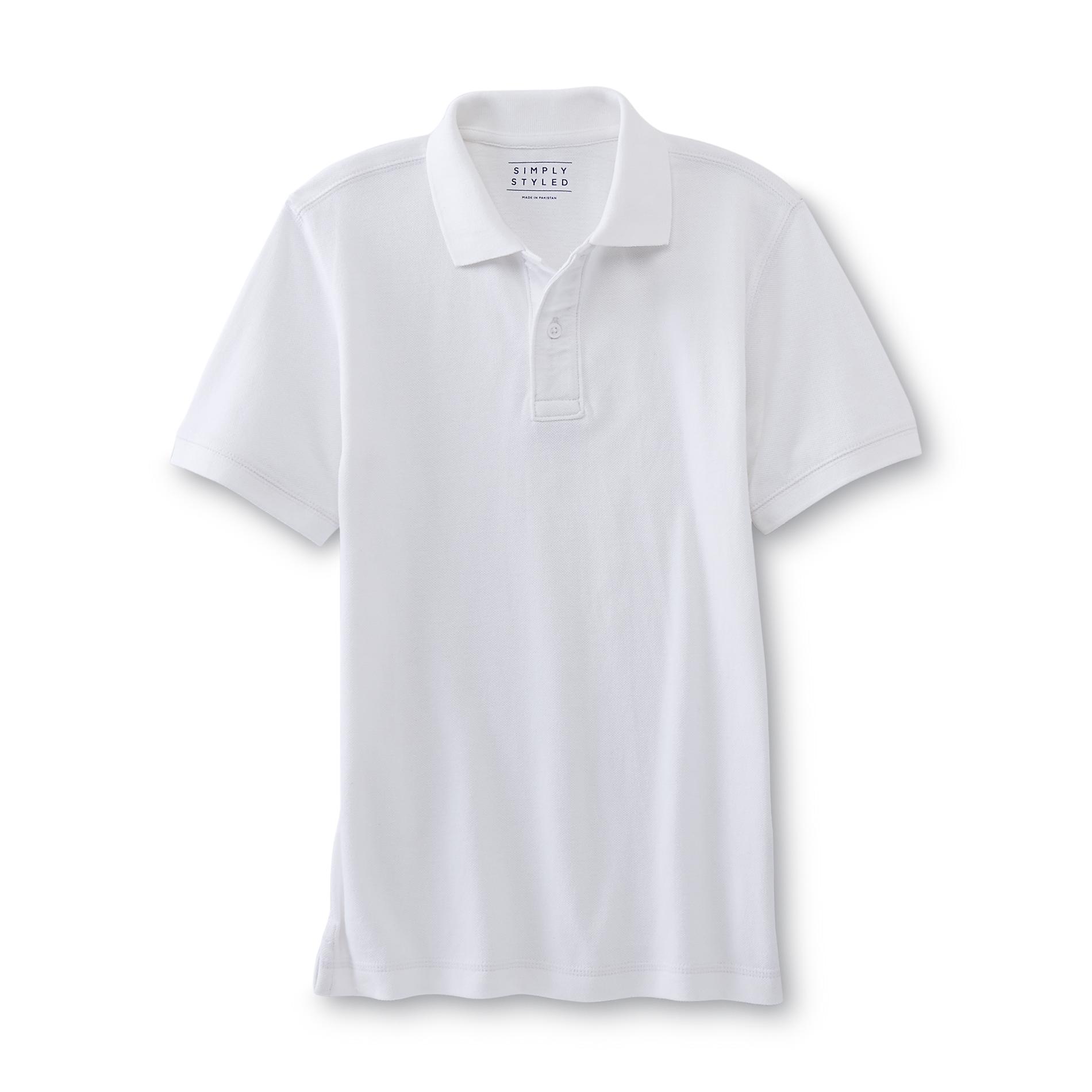boys white polo