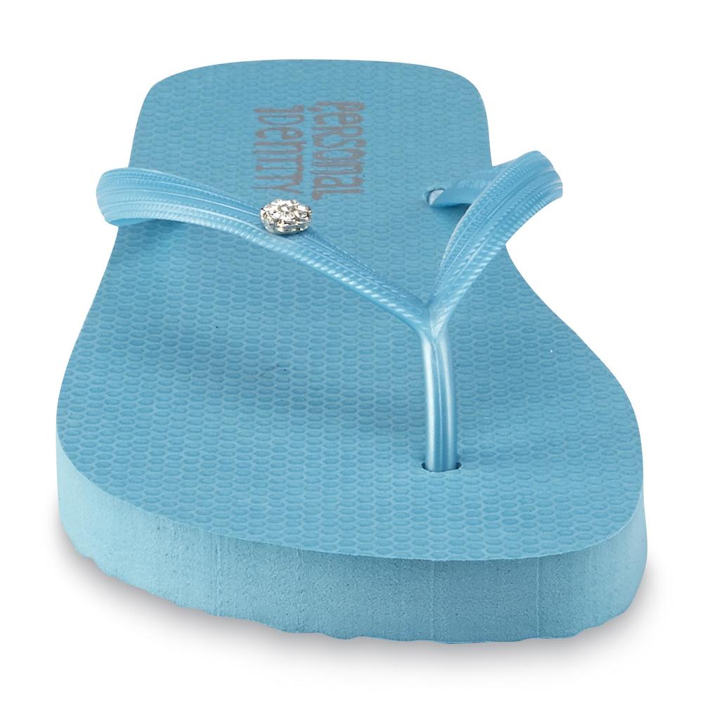Simply Styled Women's Zori Turquoise Embellished Flip-Flop