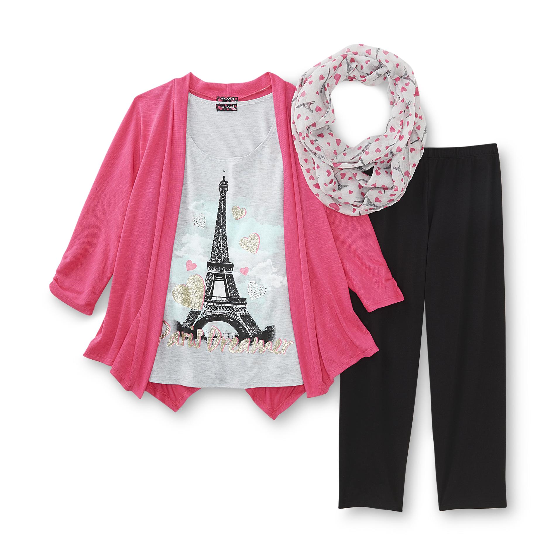 Tempted Apparel Girl's4-Piece Outfit - Paris Dreamer