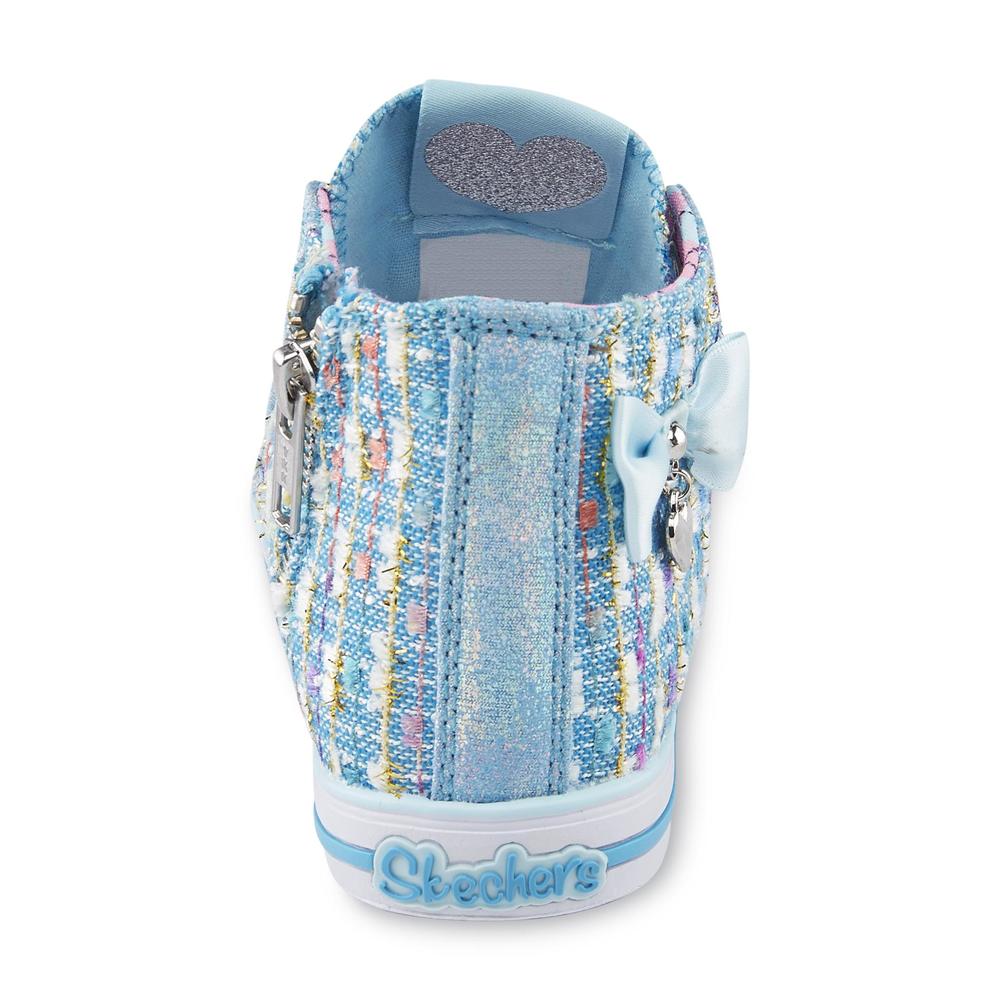 Skechers Girl's Twinkle Toes Chit Chat Sweet Seekers Blue Light-Up Shoe