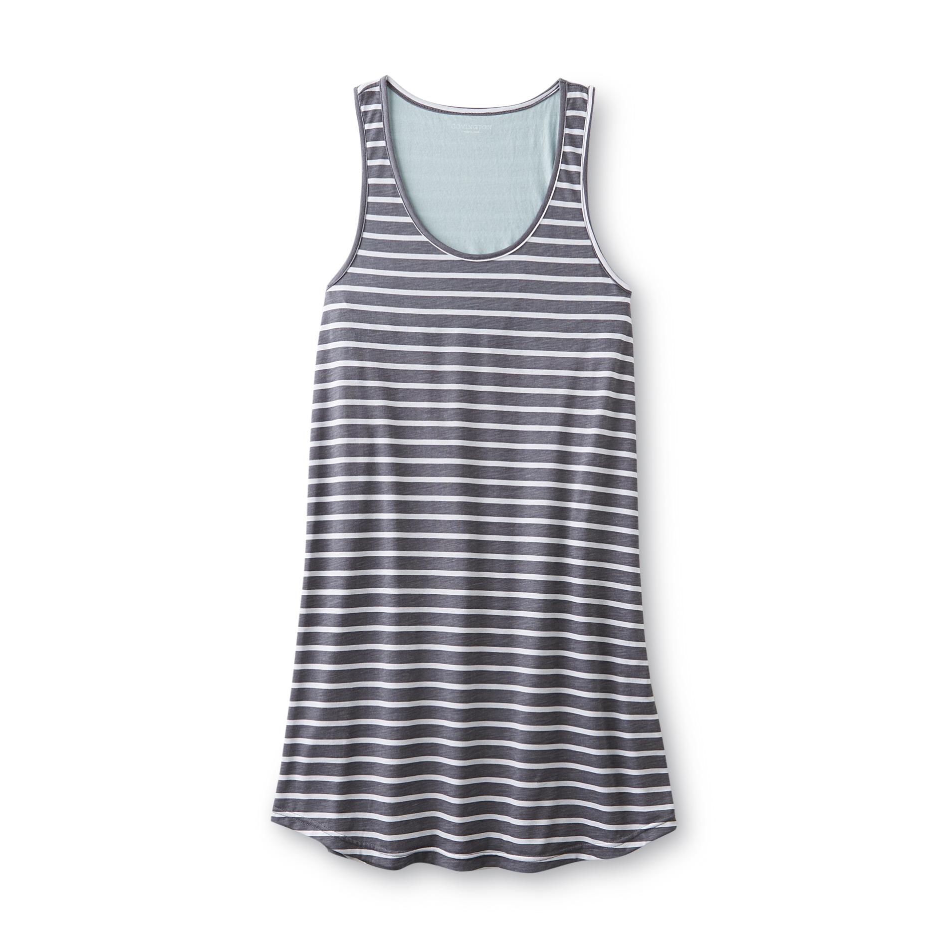 Covington Women's Sleeveless Sleep Shirt - Striped