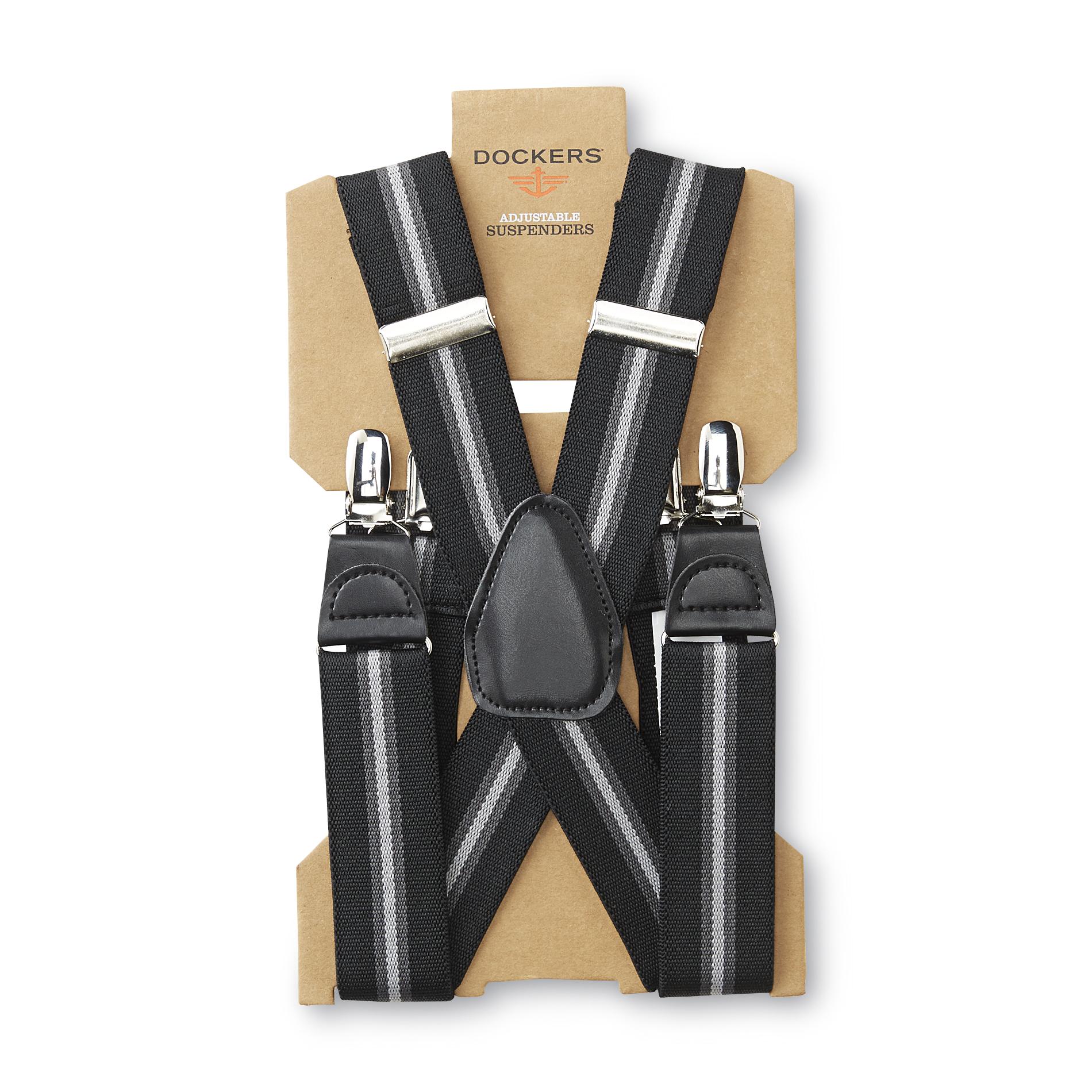 Dockers Men's Adjustable Suspenders Striped