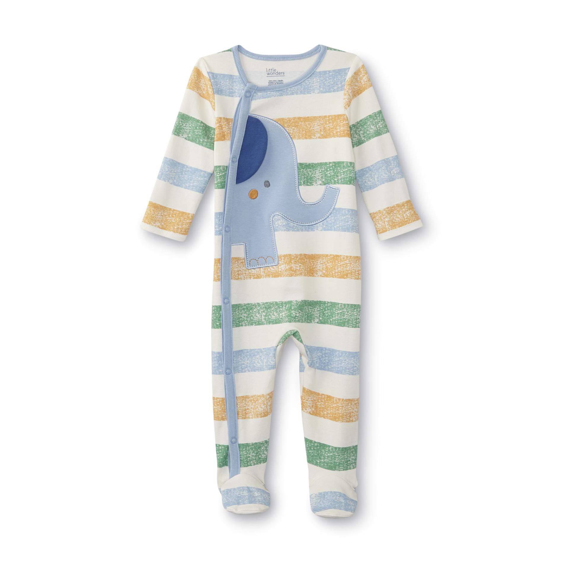 Little Wonders Newborn Boy's Sleeper Pajamas - Elephant
