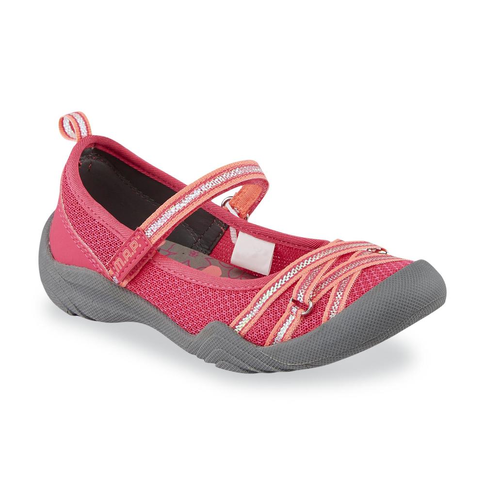 M.A.P. Girl's Lillith Pink/Coral Mary Jane Walking Shoe