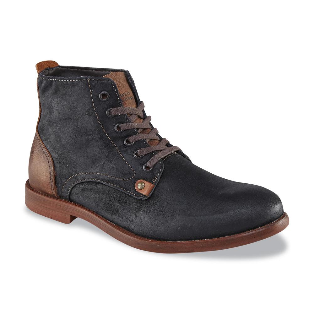 West Coast Men's Marcelo Leather Casual Laceup Boot - Black/Brown