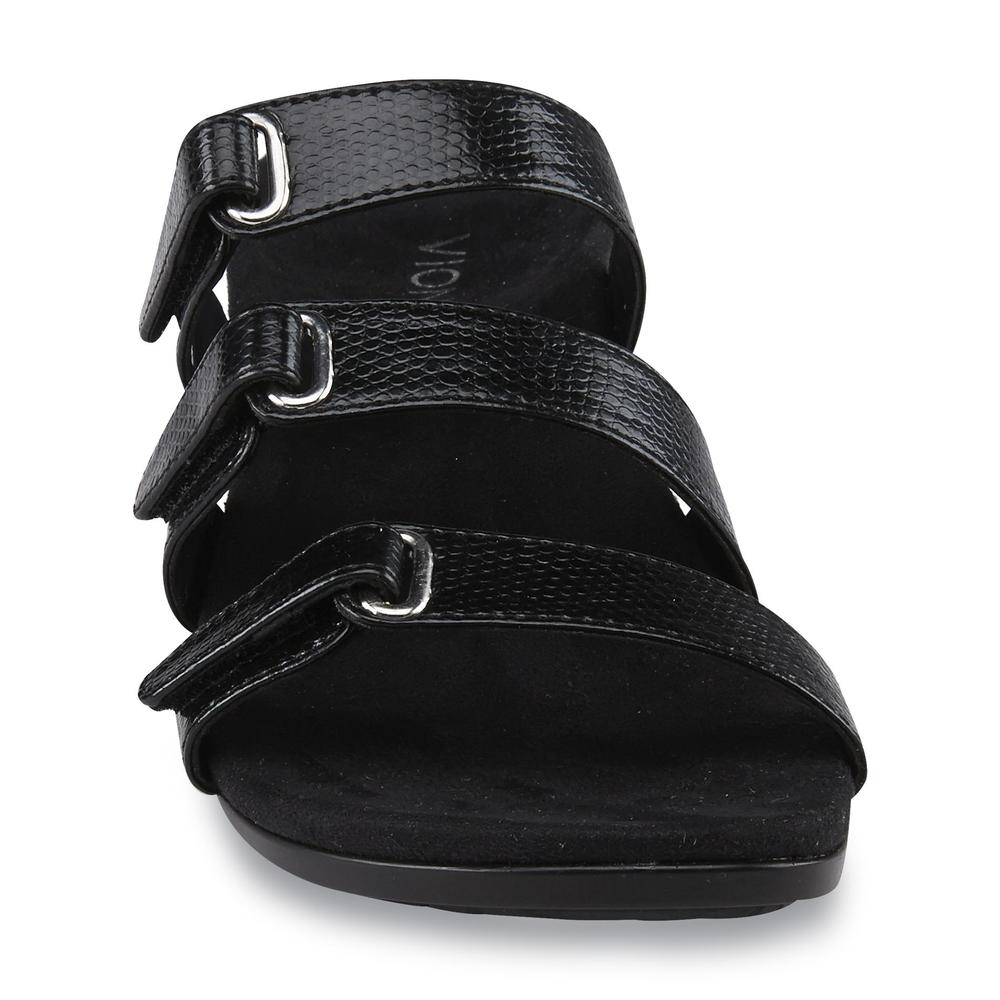 Vionic Women's Dwyn Black Wedge Sandal
