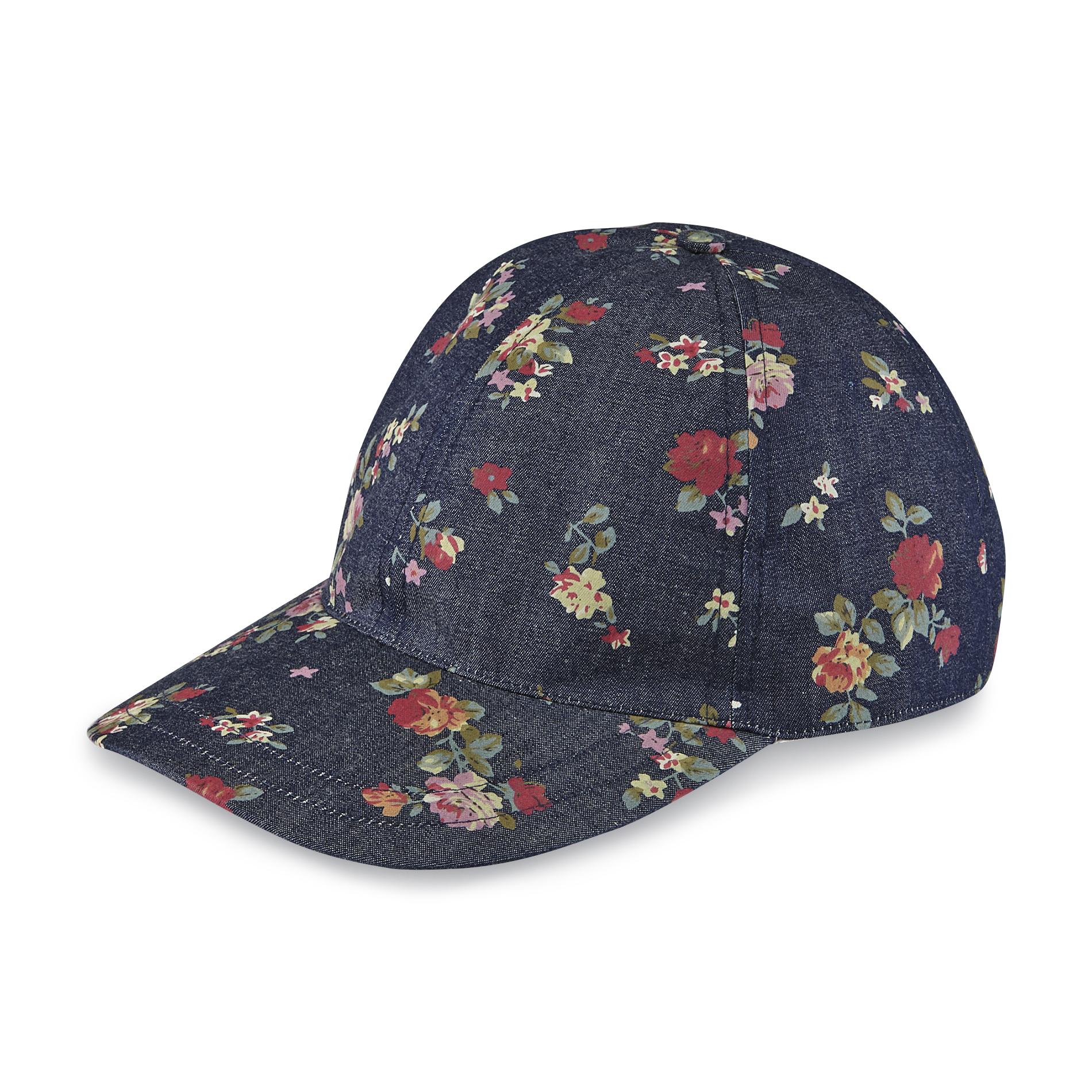 Joe Boxer Women's Chambray Baseball Hat - Floral