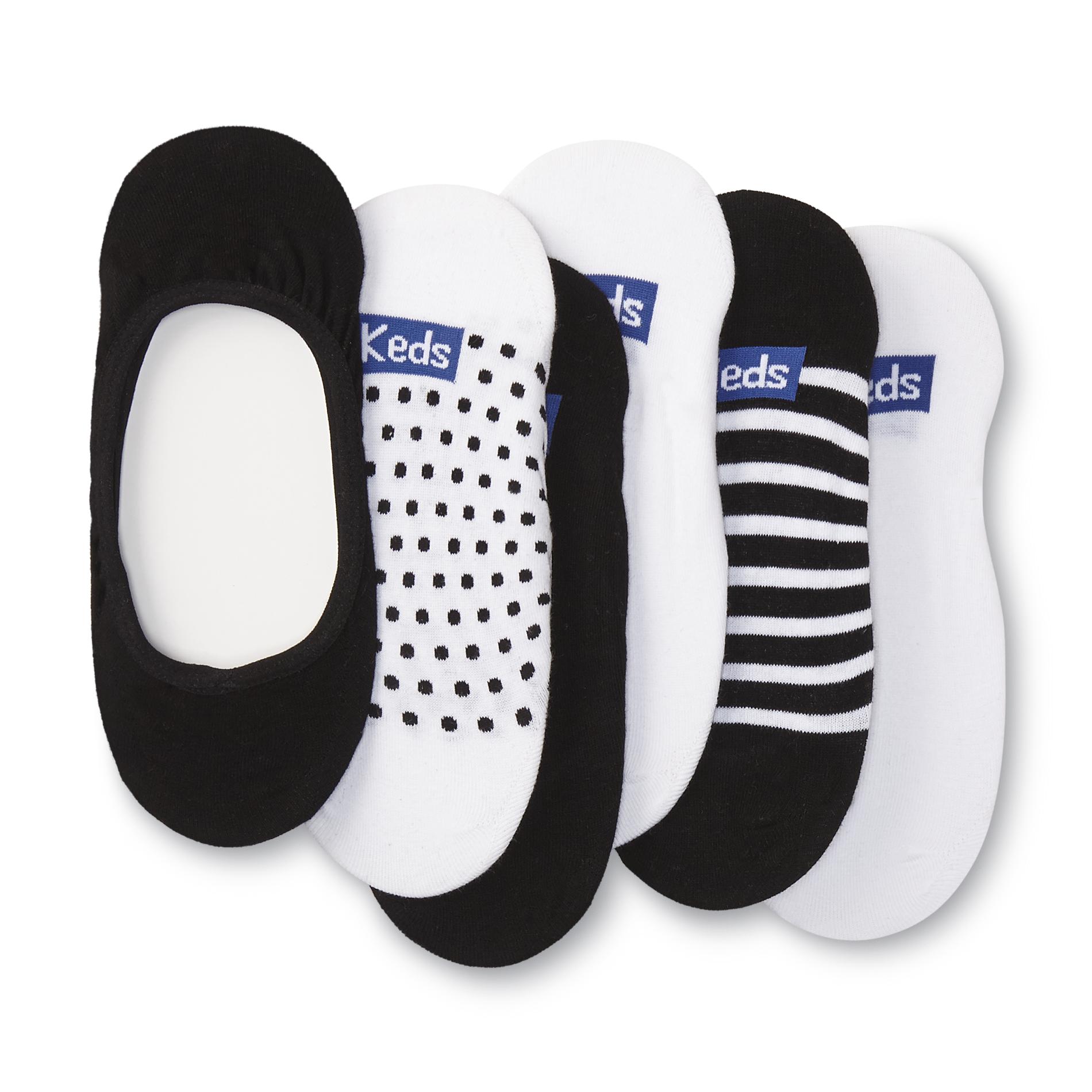 Keds Women's 6Pairs No Show Socks Striped