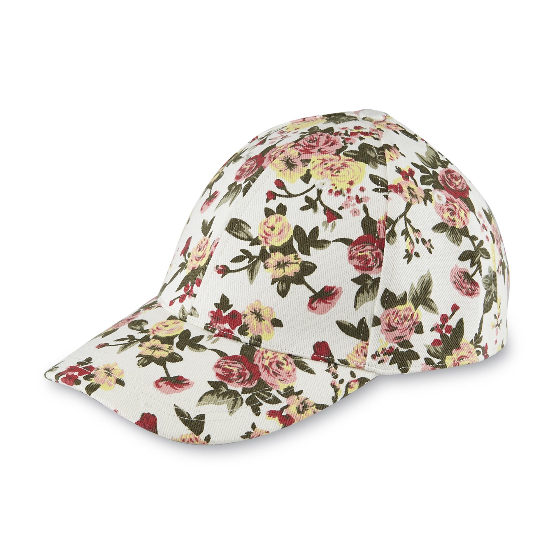 Joe Boxer Women's Colored Denim Baseball Hat - Floral
