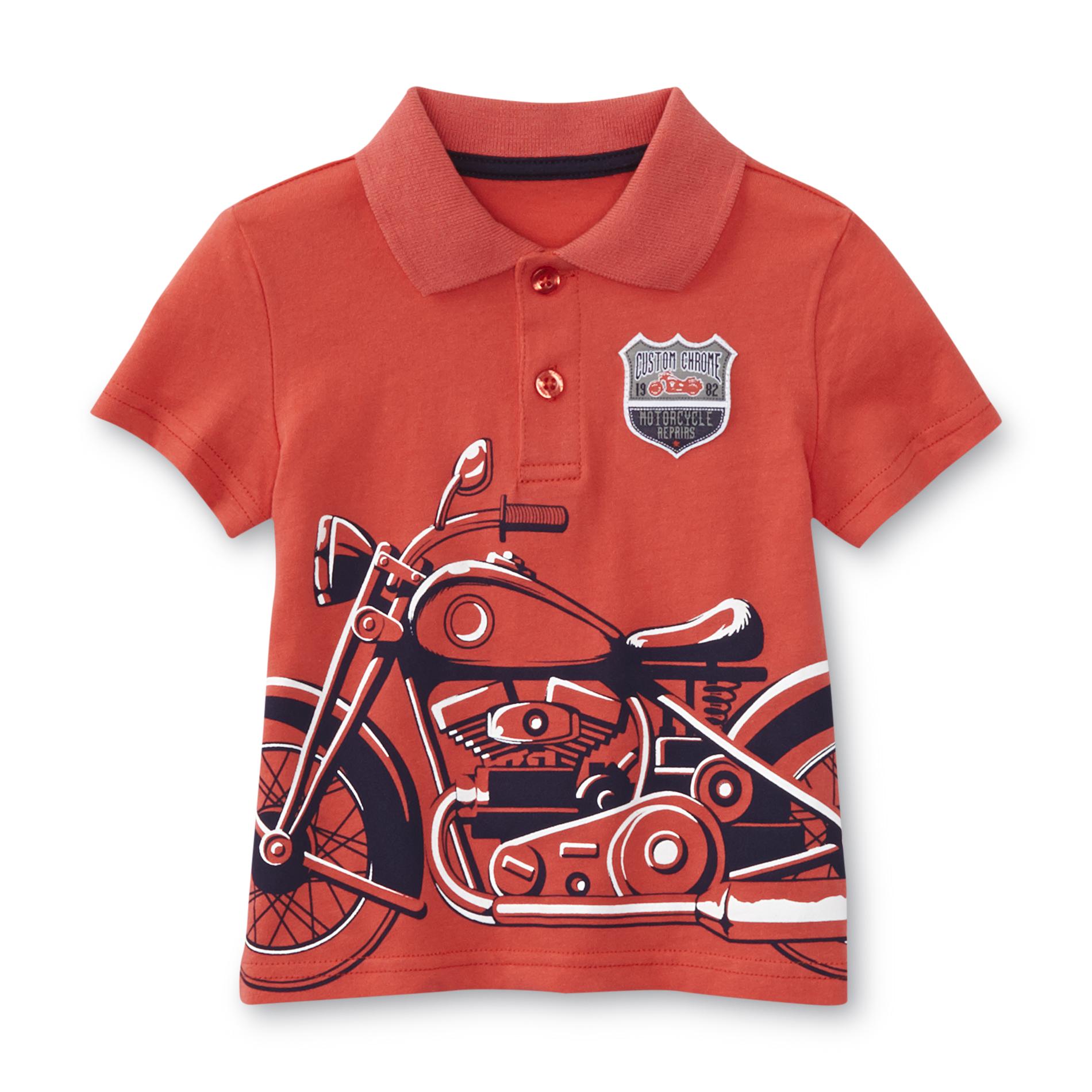 Toughskins Infant & Toddler Boy's Graphic Polo Shirt - Motorcycle