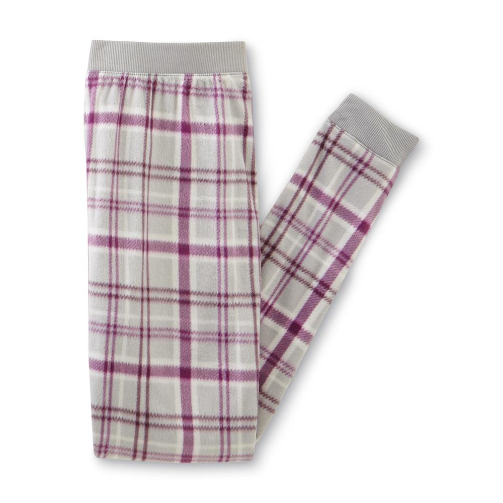 Covington Petite's Fleece Pajama Top & Pants - Plaid