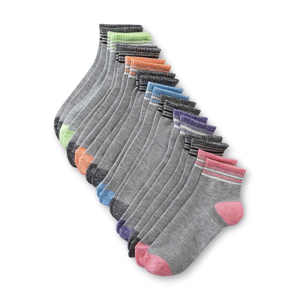 Joe Boxer Women's 10Pairs Quarter Socks Marled
