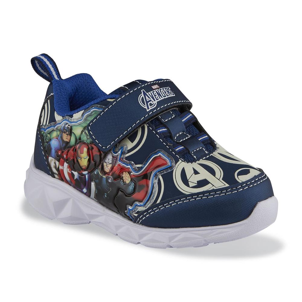 Marvel Toddler Boy's Avengers Blue/Multicolor Light-Up Athletic Shoe