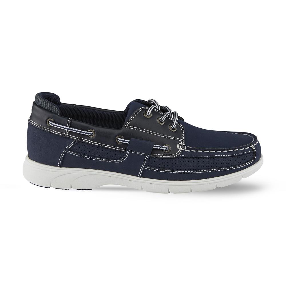 Thom McAn Men's Schooner Boat Shoe - Navy