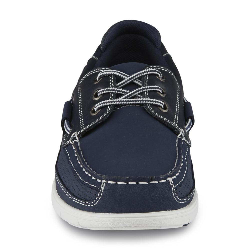 Thom McAn Men's Schooner Boat Shoe - Navy