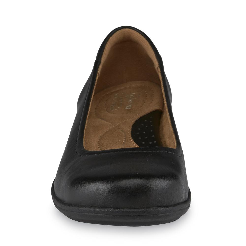 I Love Comfort Women's Blake Leather Slip-On Shoe - Black Wide Width