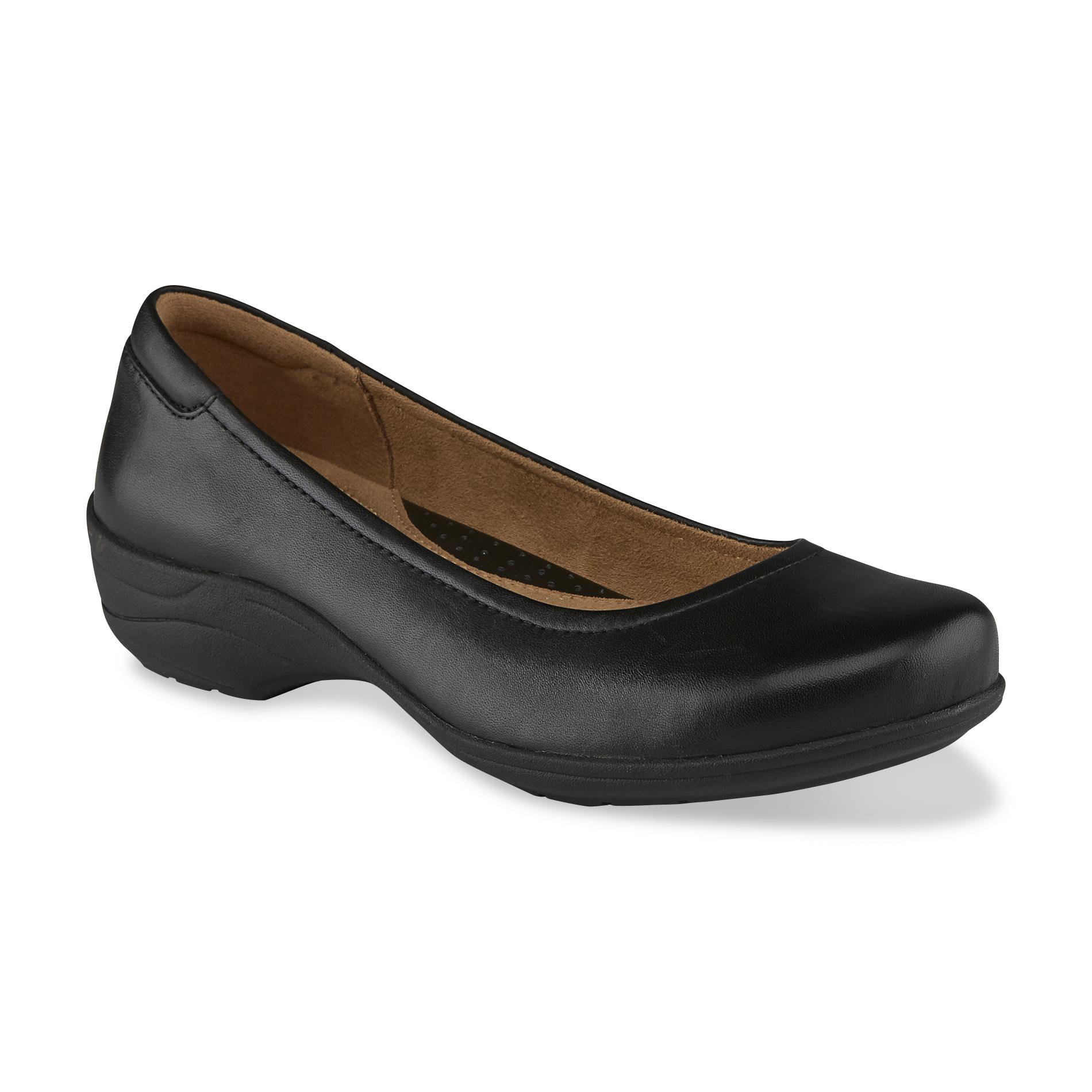 women's black slip on casual shoes