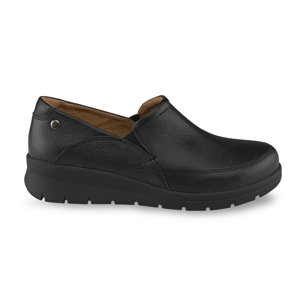 I Love Comfort Women's Majesty Leather Comfort Loafer Wide Width Black