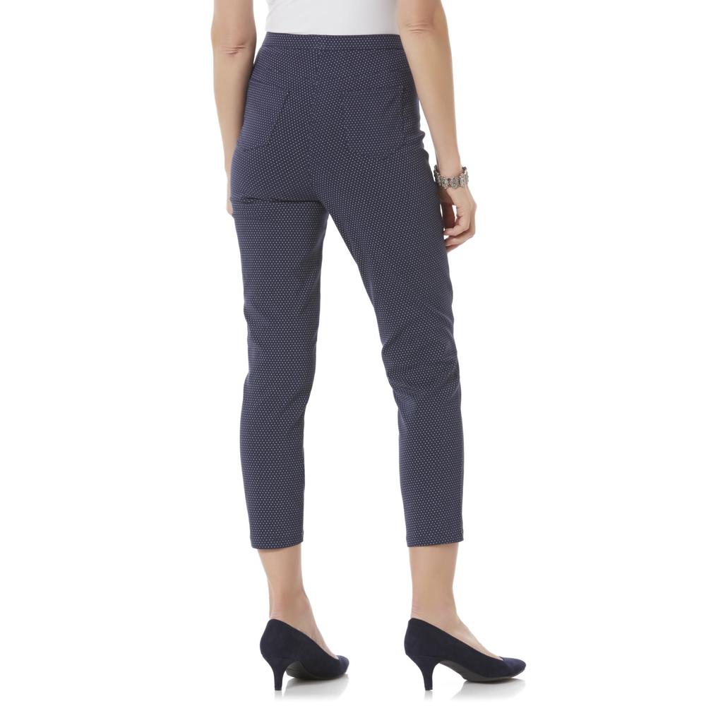Basic Editions Women's Ankle Pants - Dots