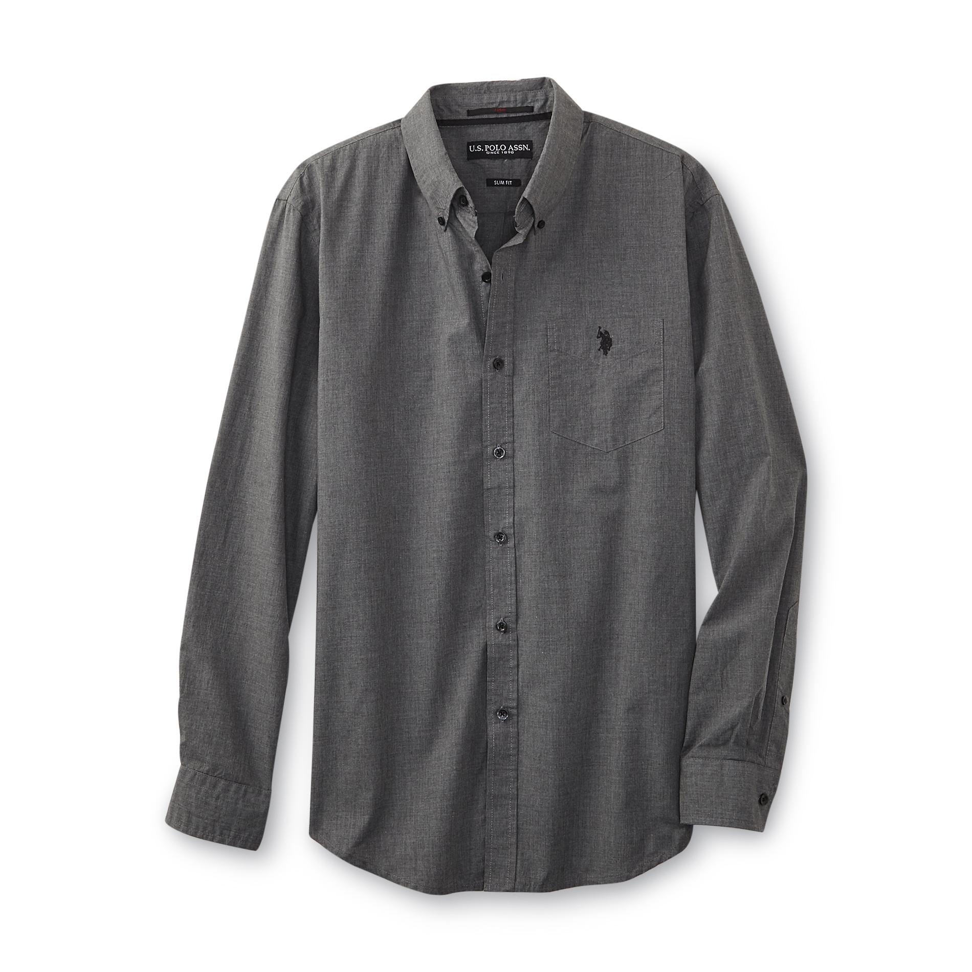 U.S. Polo Assn. Men's Slim Fit Button-Front Shirt